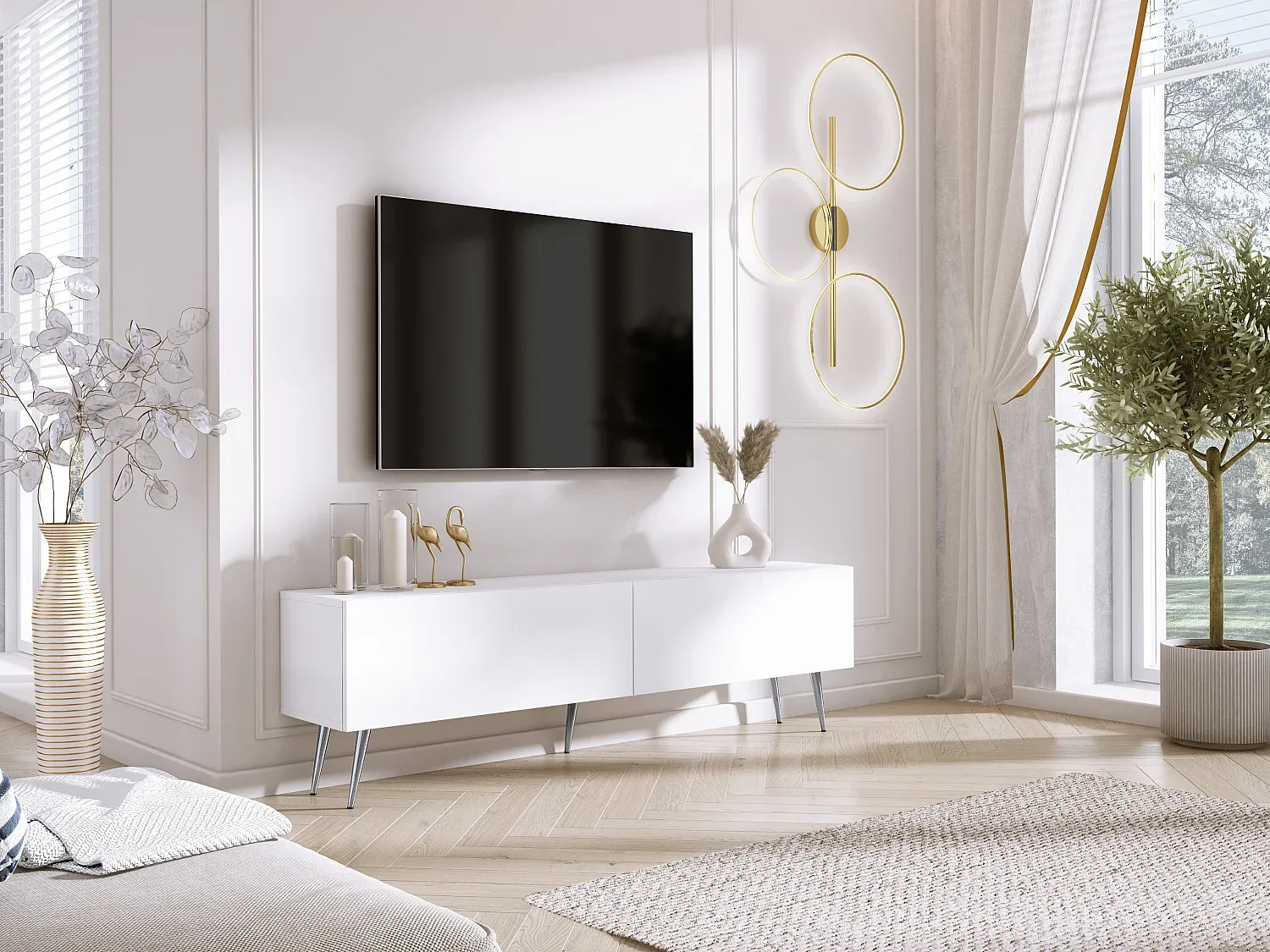 Wohnzimmer und Flur,Wohnzimmermöbel,TV-Board-COZYELUNO