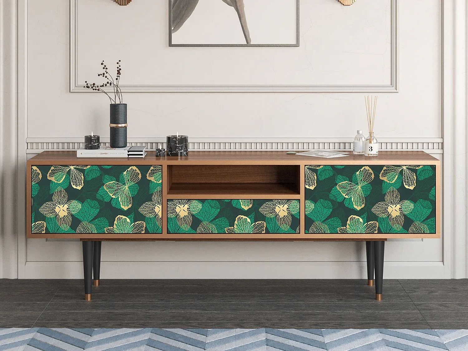 Wohnzimmer und Flur,Wohnzimmermöbel,TV-Board-COZYELUNO