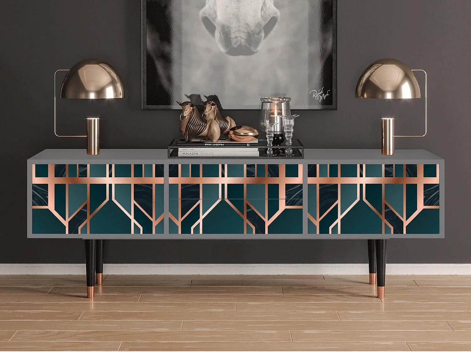 Wohnzimmer und Flur,Wohnzimmermöbel,TV-Board-COZYELUNO