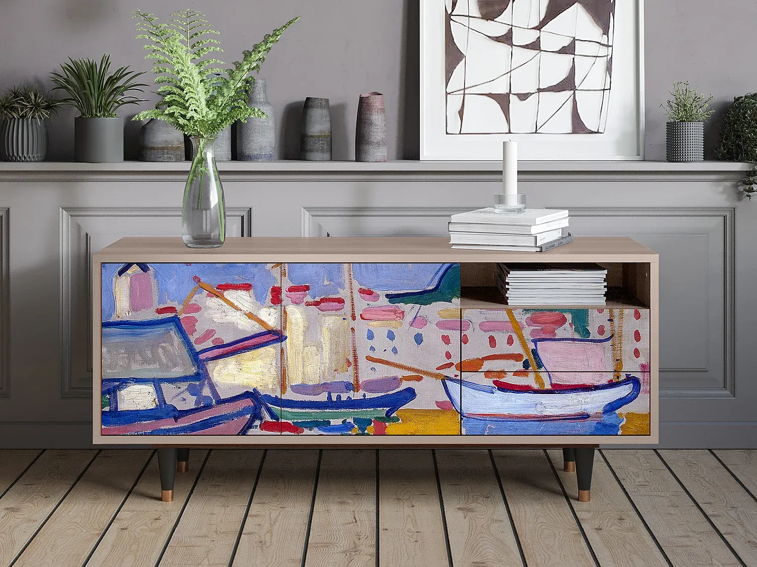 Wohnzimmer und Flur,Wohnzimmermöbel,TV-Board-COZYELUNO