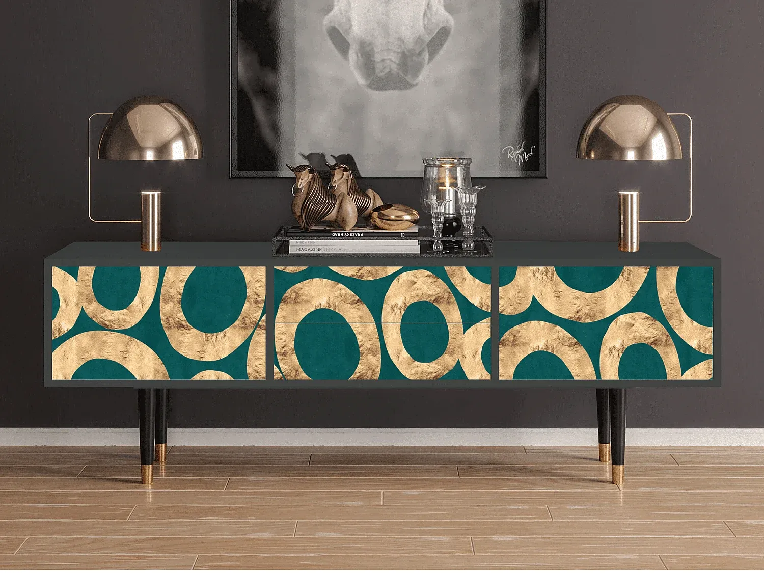 Wohnzimmer und Flur,Wohnzimmermöbel,TV-Board-COZYELUNO