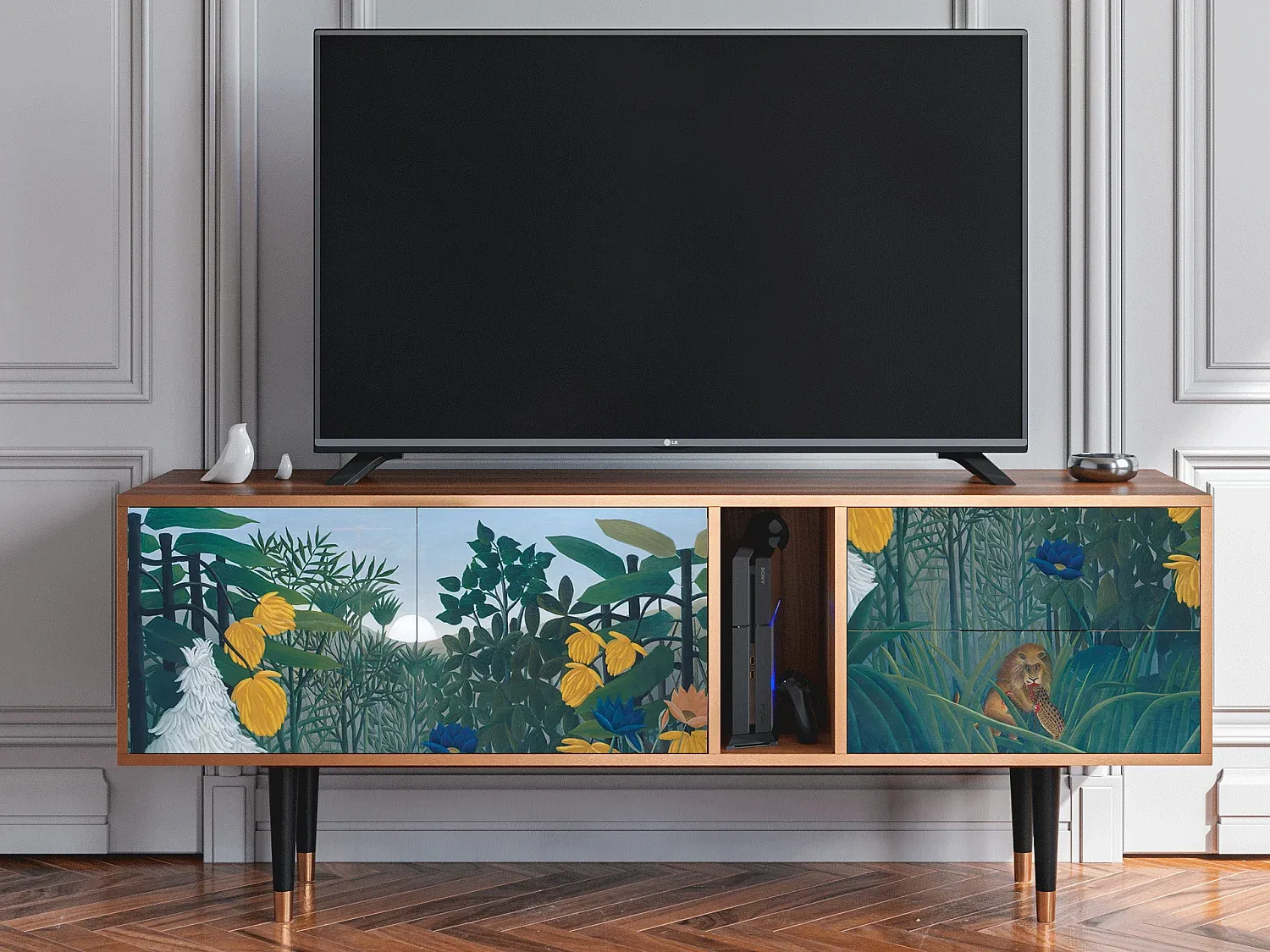 Fernsehschrank - Walnuss - 170x69x48 cm-COZYELUNO