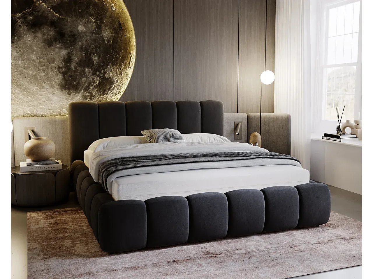 Schlafzimmer,Bereich Bett,Bett mit Bettkasten-COZYELUNO