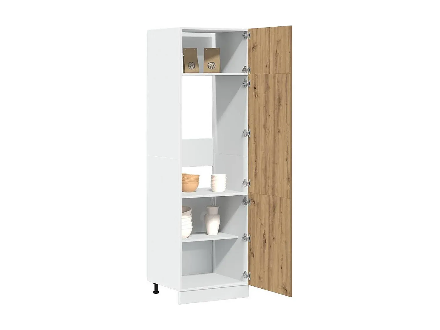 Einbaukühlschrank in Eichenoptik 60x57x207 cm-COZYELUNO