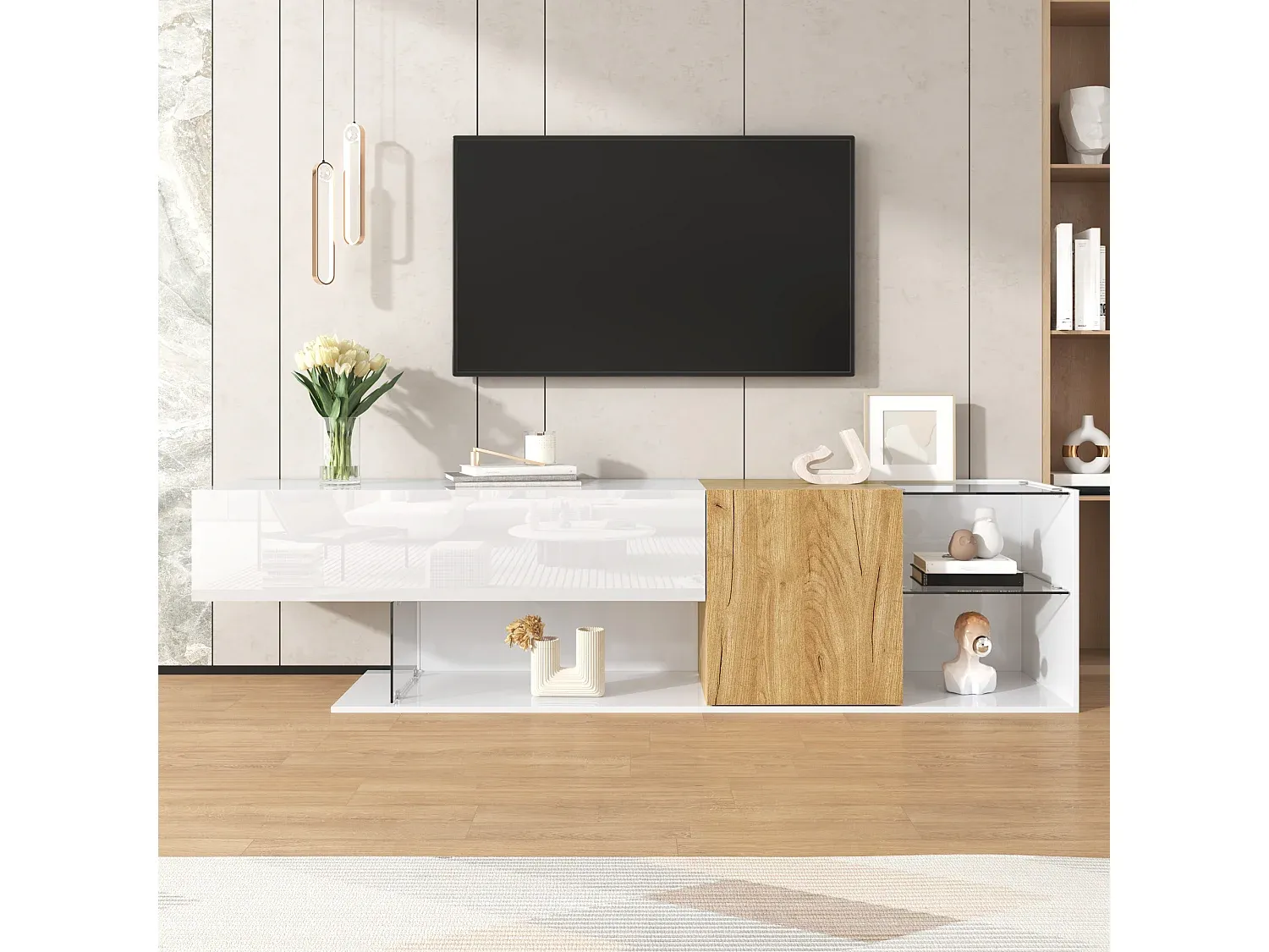 Wohnzimmer und Flur,Wohnzimmermöbel,TV-Board-COZYELUNO