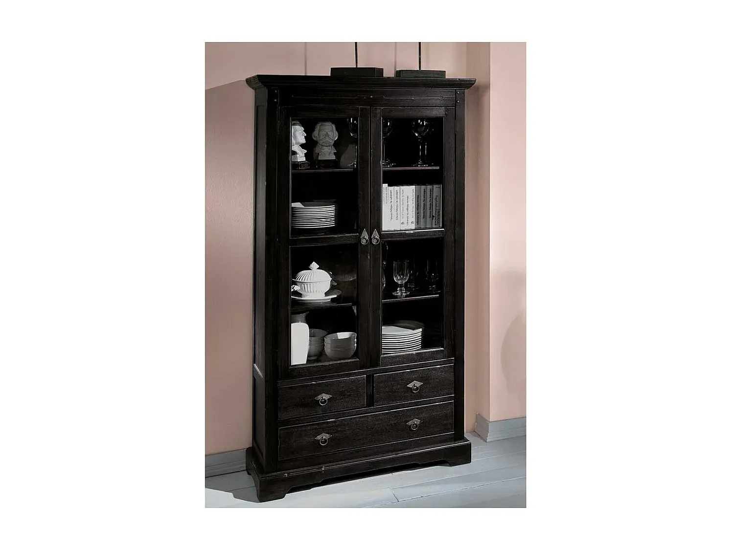 Wohnzimmer und Flur,Wohnzimmermöbel,Vitrinenschrank-COZYELUNO