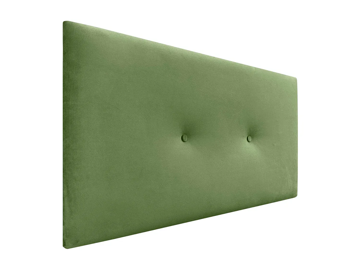 Geglättetes Samtkopfteil mit Knöpfen, 95 x 50 cm, Grün-COZYELUNO
