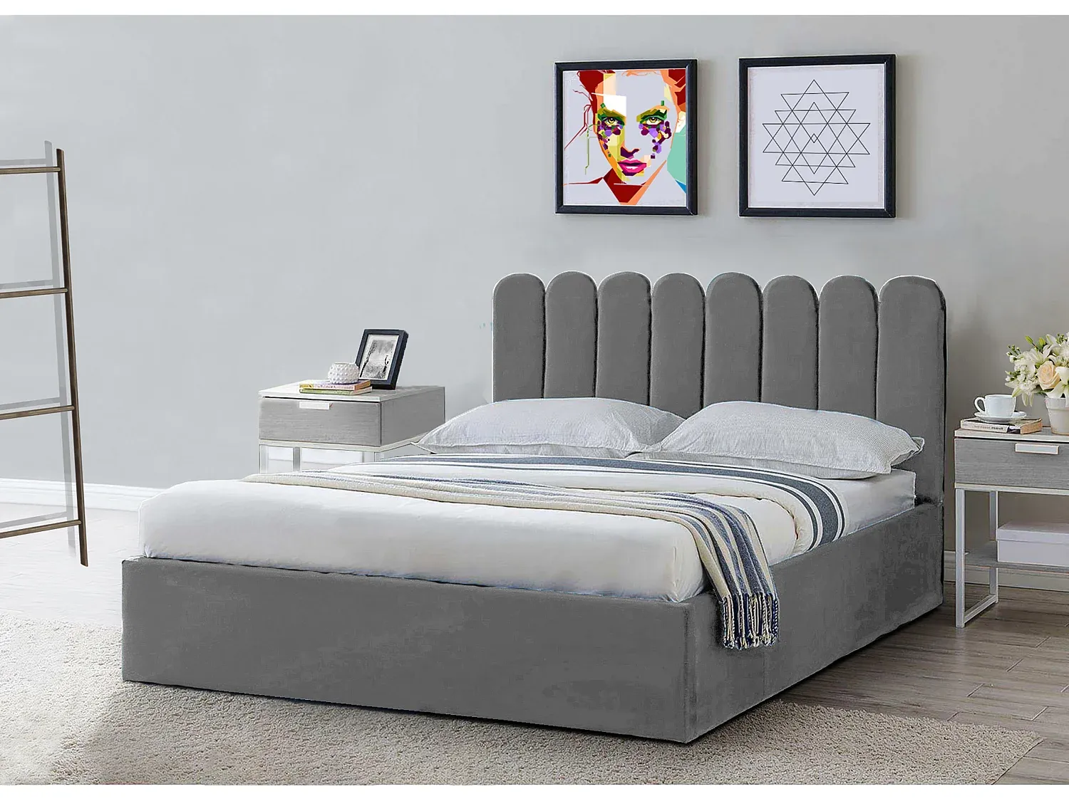 Schlafzimmer,Bereich Bett,Bett mit Bettkasten-COZYELUNO