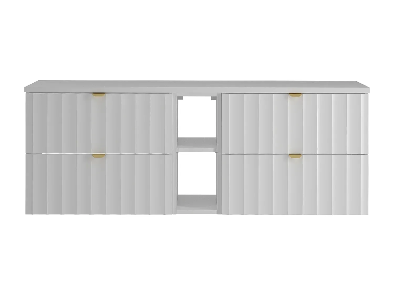 Badezimmer-Set 140 cm mit Arbeitsplatte und Regal-COZYELUNO
