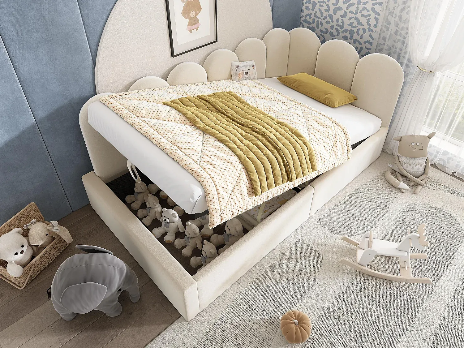 Schlafzimmer,Bereich Bett,Bettrahmen-Nestaliraa