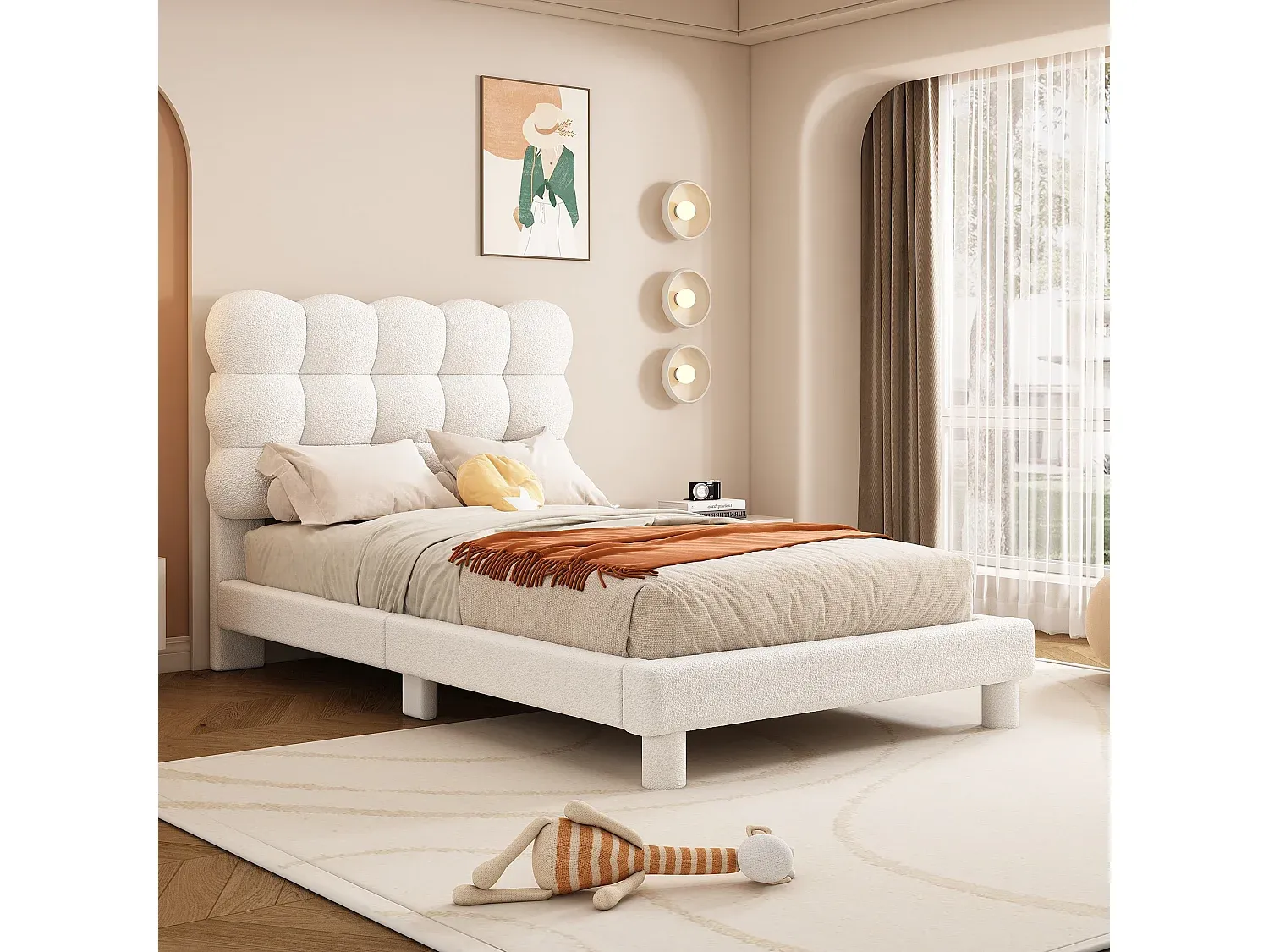 Schlafzimmer,Bereich Bett,Bettrahmen-Nestaliraa