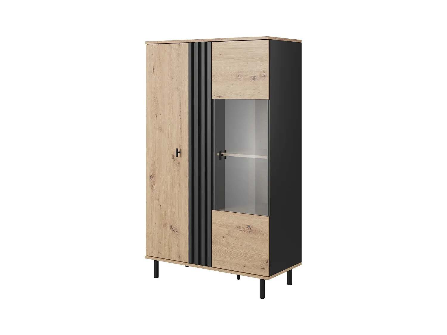 Wohnzimmer und Flur,Wohnzimmermöbel,Vitrinenschrank-Livalexo