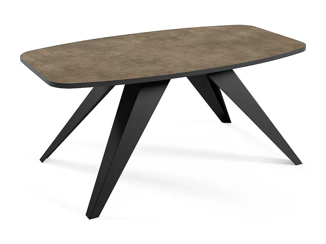 Moderner Couchtisch aus Beton in Dunkelgrau und Schwarz-Livalexo