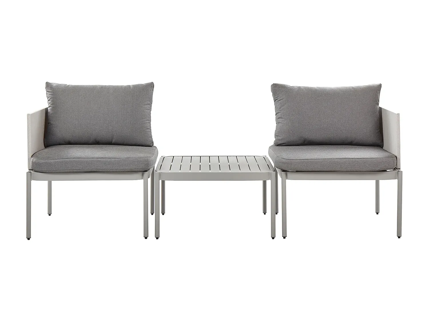 Modulares Loungesofa mit Couchtisch, grau-Livalexo