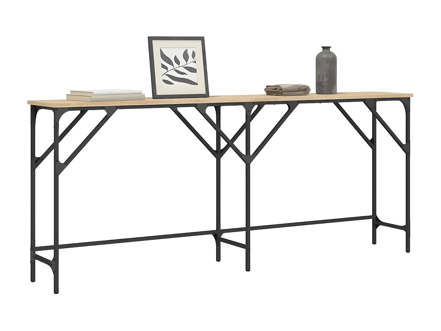 Moderner Konsolentisch in Sonoma-Eiche, 180x29x75 cm-Livalexo