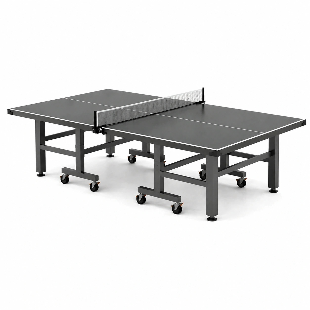 Tischtennisplatte klappbar schwarz mdf und stahl 274x152x76 cm-FURNIALVIA