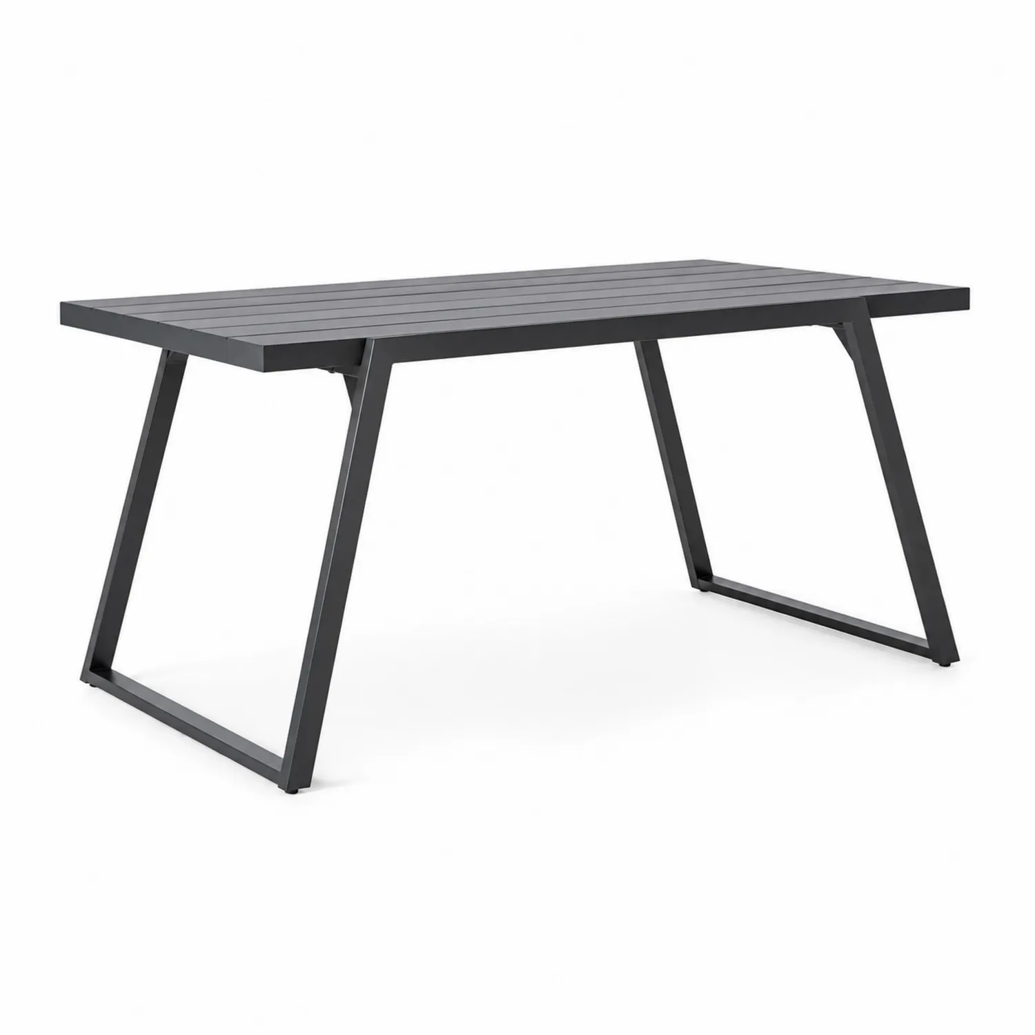 Stół ogrodowy aluminiowy prostokątny 150x90x75 cm Antracyt