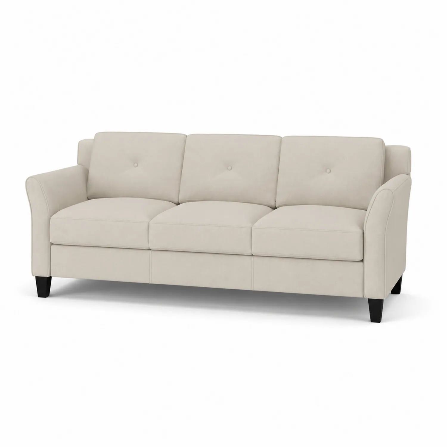 Sofa 3-osobowa z poliestru 210 cm Beżowa