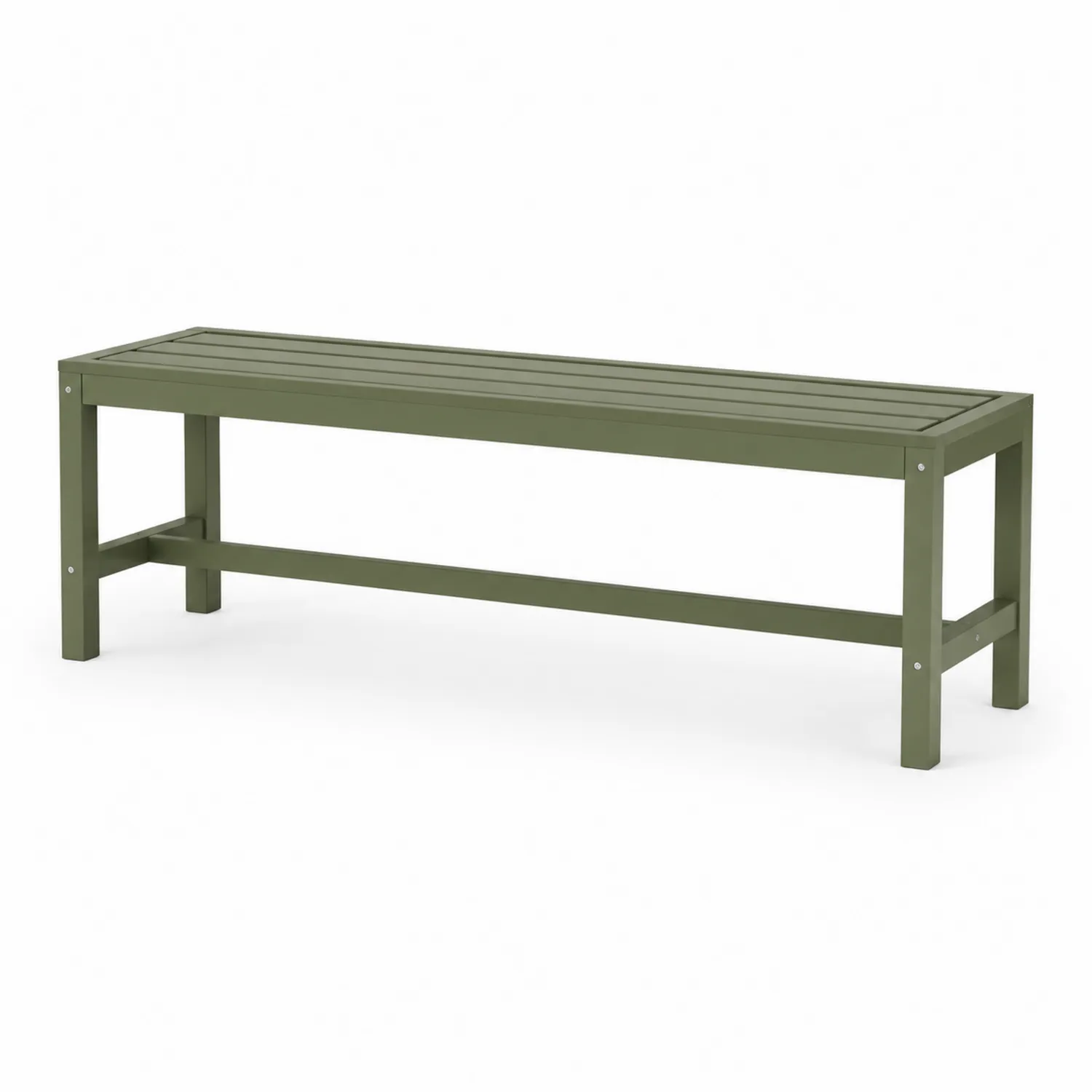 Ławka ogrodowa aluminiowa zielona 150x40x45cm
