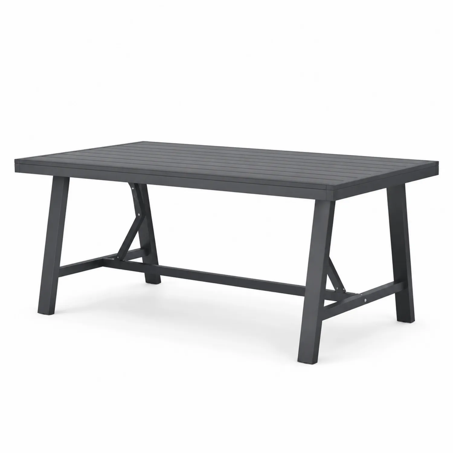 Stół ogrodowy z aluminium prostokątny 180x90 cm Czarny