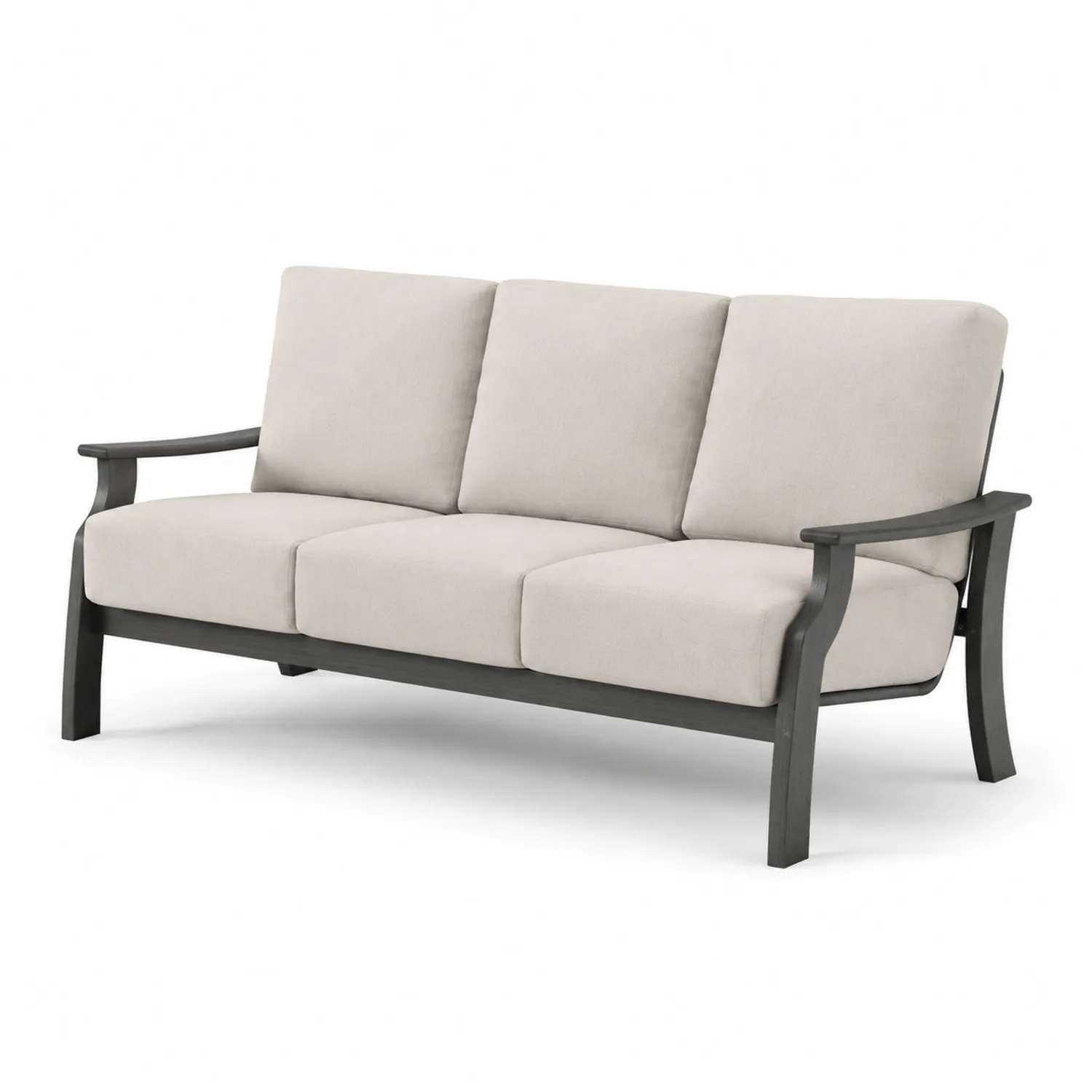Sofa z aluminium i tkaniny poliestrowej Beżowa