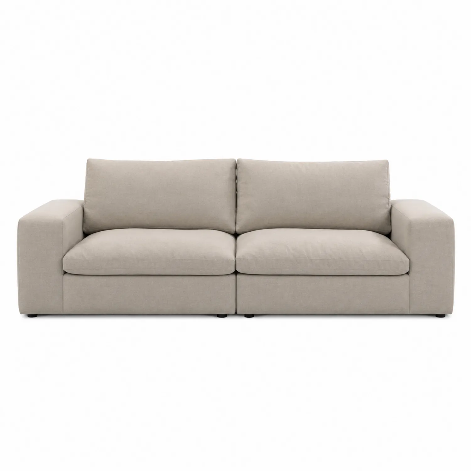 Sofa z tkaniny 210x95x85 cm Beżowa