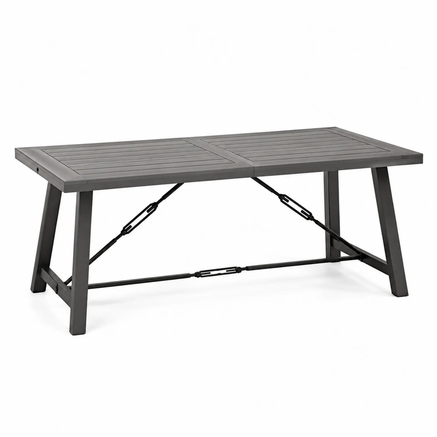 Stół ogrodowy aluminiowy z metalu 180x90 cm Antracyt