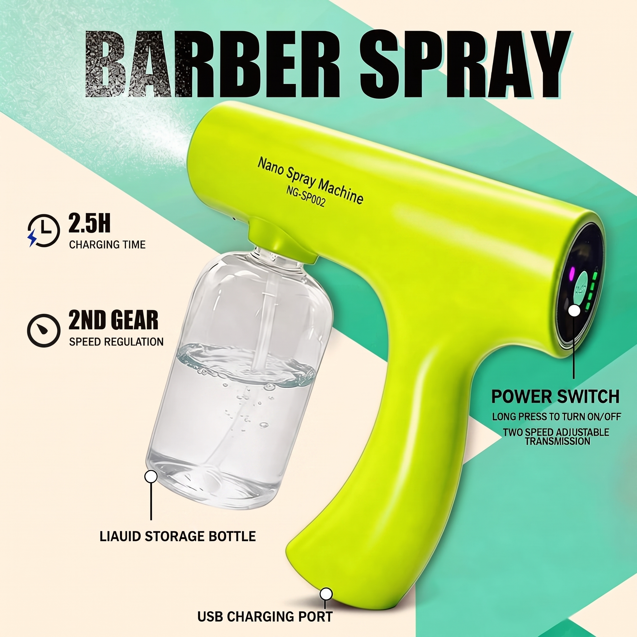5-in-1 Professional Barber Kit Cordless Hair Clipper and Trimmer Set