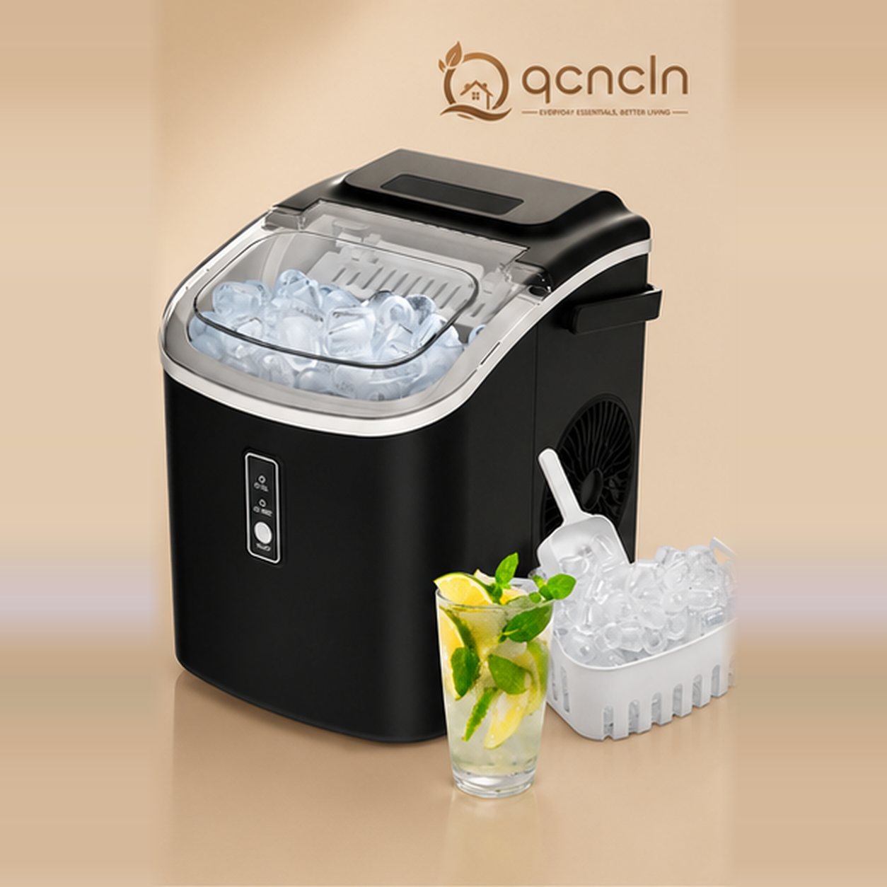 Premium Compact Ice Maker with Fast Cycle & Auto Clean Portable Countertop Ice Machine