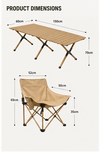 Campora™ 8-Seater Foldable Outdoor Table & Chair Set