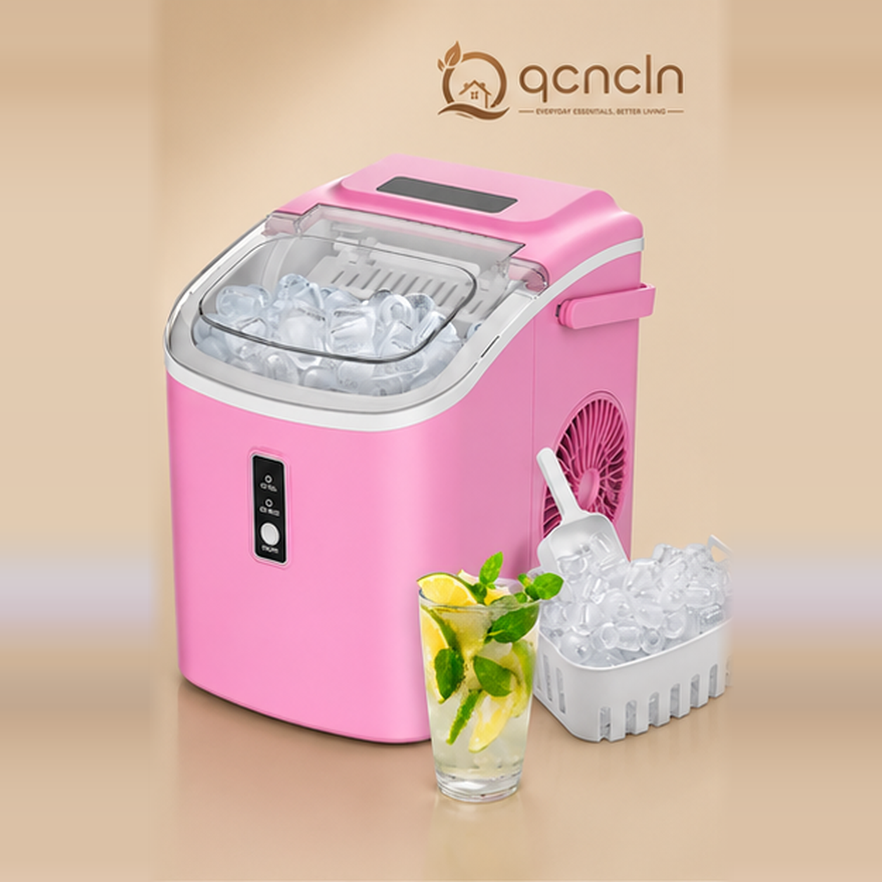 Premium Compact Ice Maker with Fast Cycle & Auto Clean Portable Countertop Ice Machine