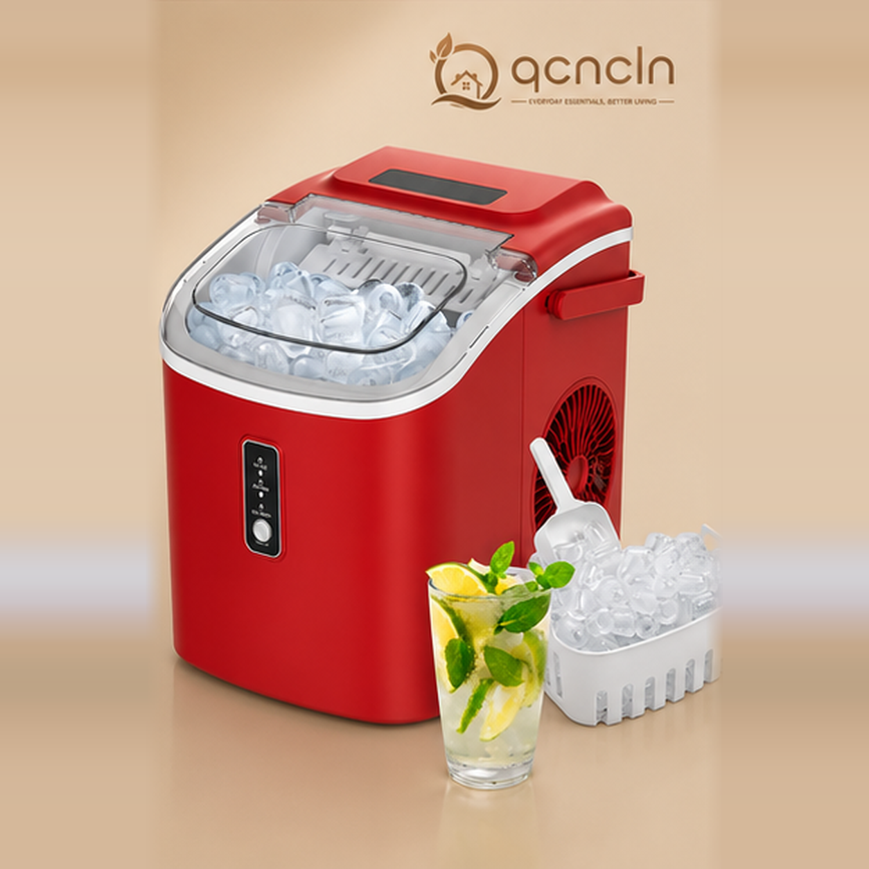 Premium Compact Ice Maker with Fast Cycle & Auto Clean Portable Countertop Ice Machine
