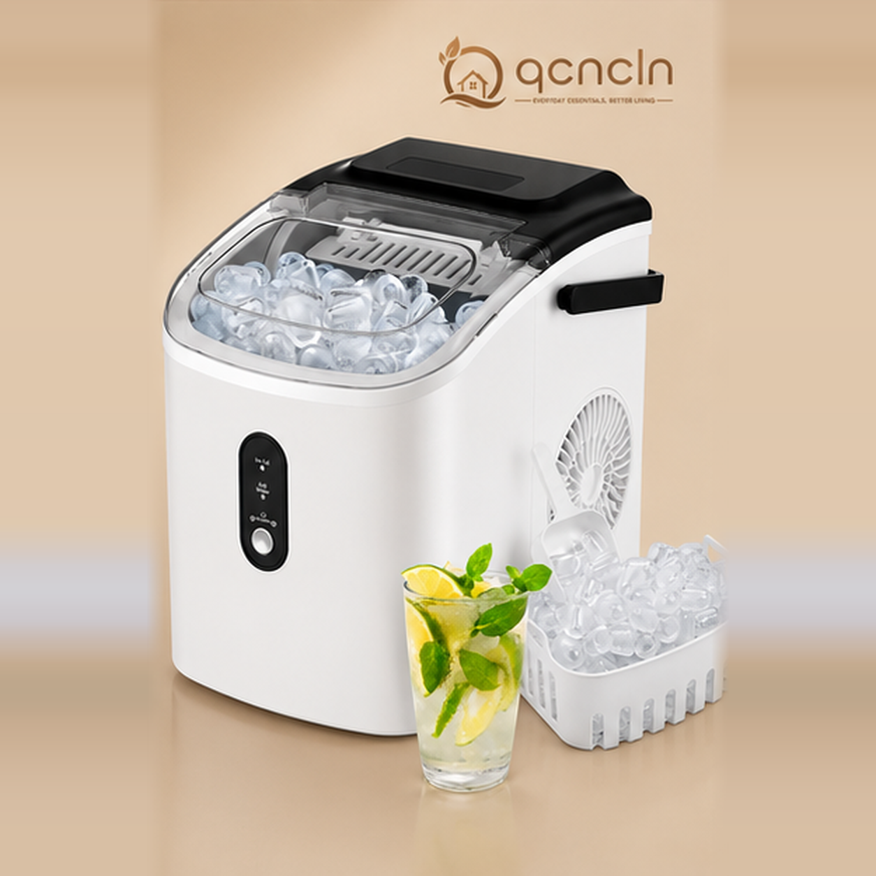 Premium Compact Ice Maker with Fast Cycle & Auto Clean Portable Countertop Ice Machine