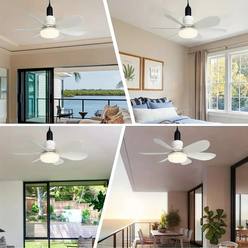 🏆LAST DAY SALE 30% OFF🔥Smart LED Ceiling Fan Light – 20.5” Ultra-Quiet with Remote 🎯 | E27 + FREE B22 Adapter 🔌 | For Bedroom 😴, Kitchen 👩‍🍳 & Garage 🛠️ – UK Ready! 🇬🇧