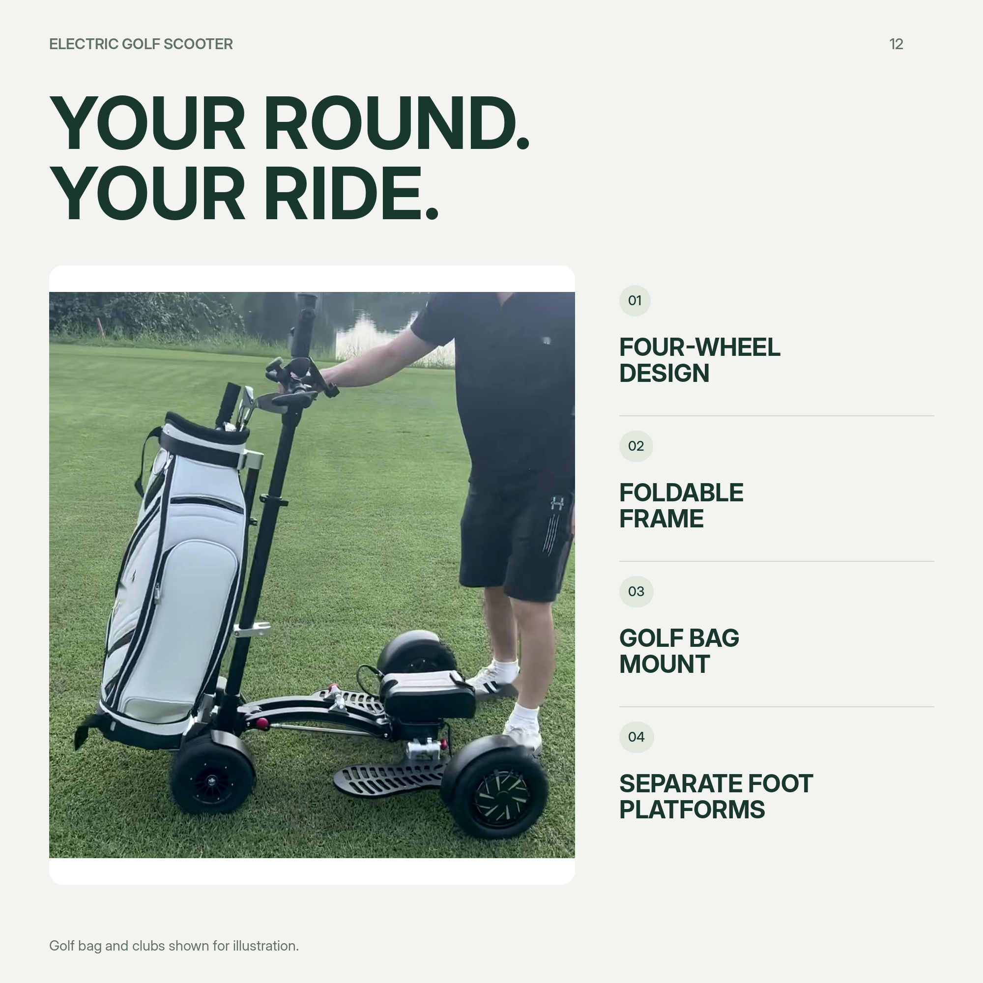 Foldable Golf Trolley Scooter