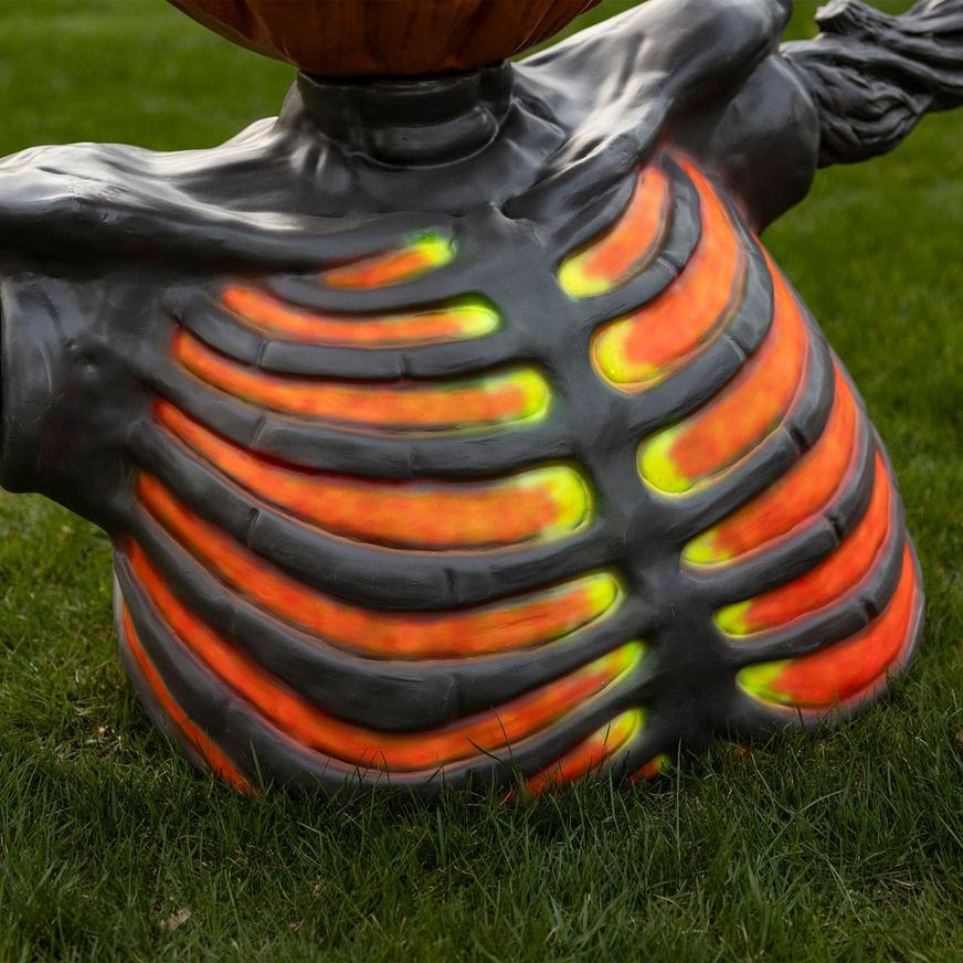 Embers the Pumpkin Skeleton Black Light Reactive Ground Breaker