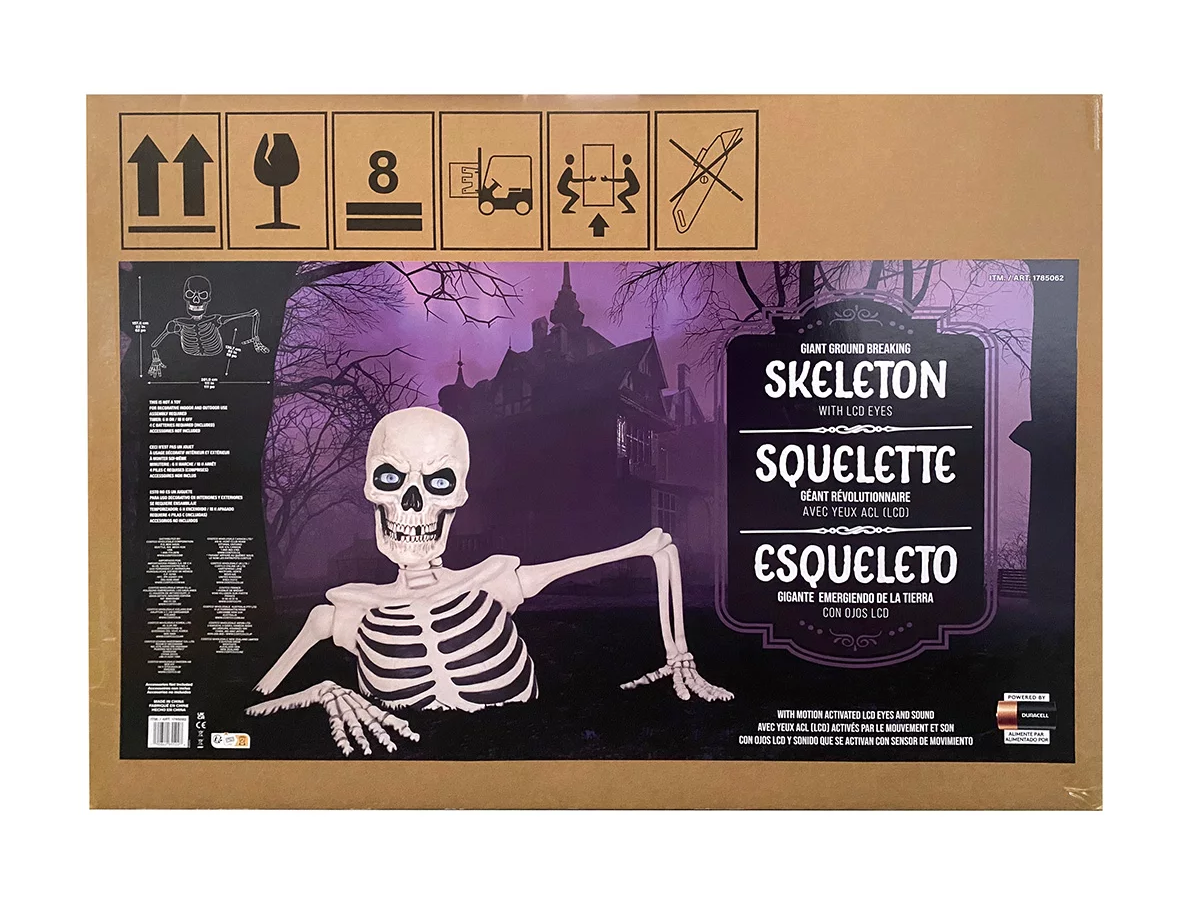 2026 Giant Ground Breaking Skeleton with LCD Eyes and Sound