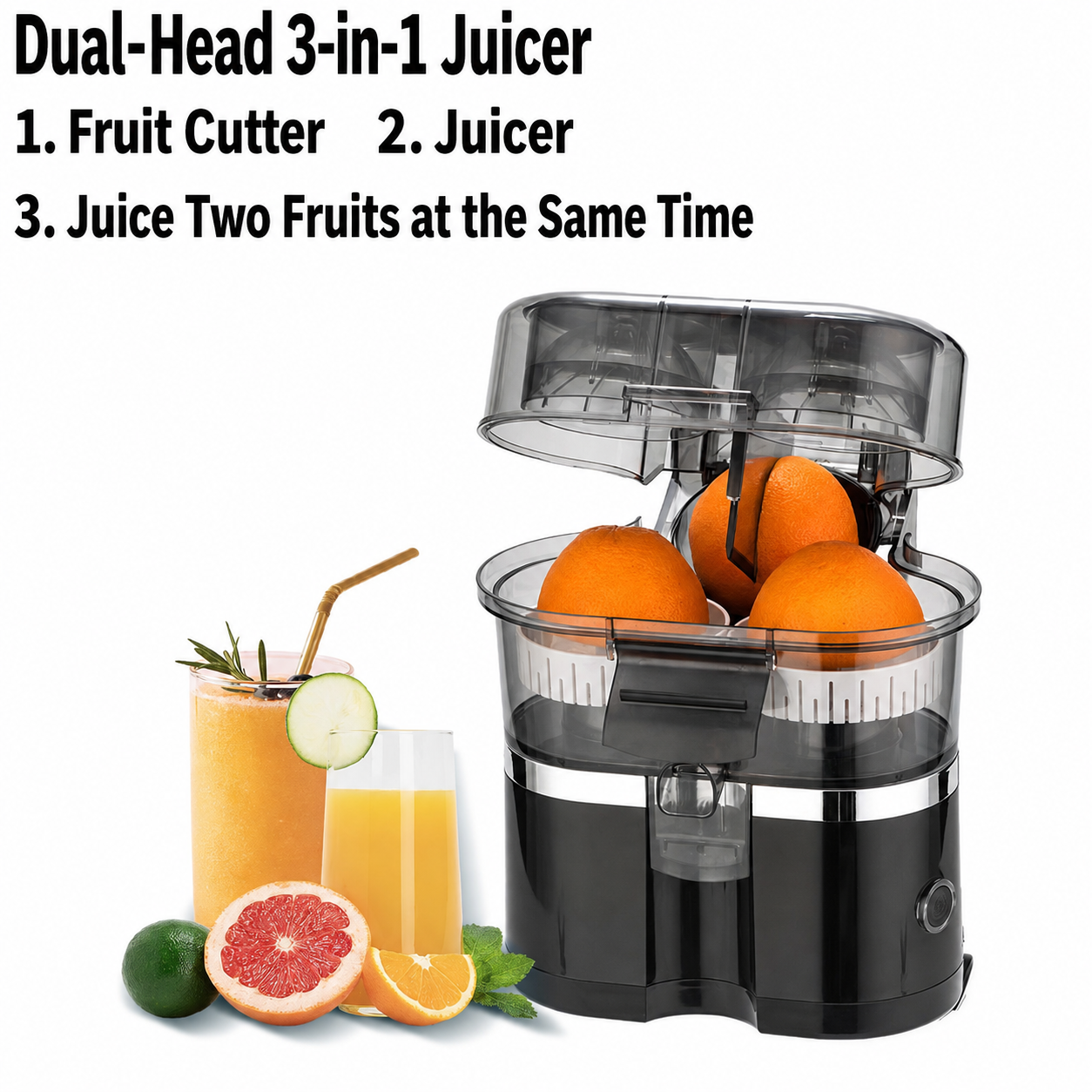 2025 New Multifunctional Juicer (UK & Australia Plug Version), Household Lemon Juicer, Electric Orange Juice Extractor, Pulp and Juice Separation.