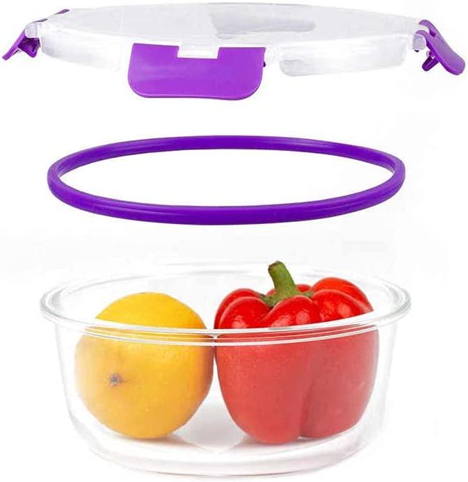Hermetic Food Containers With Glass Covers TransparenRecipientes For Food - 12-Tree Package - Dishwasher and Microwave Fits, No BPA