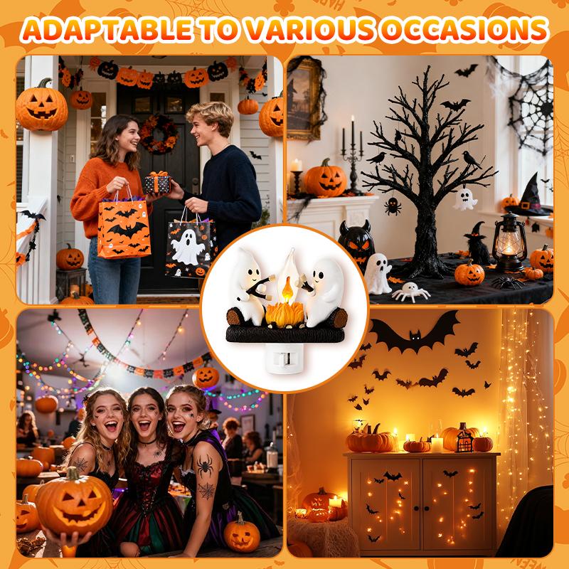 Ghost Campfire Night Light,2026 Ghost Campfire Flickering Nightlight, 3D LED Small Faux Campfire Night Light, Funny Halloween Nightlight Indoor Decorations, Spooky Halloween Decor, Halloween Party Decorations, Halloween Gift Ghost Campfire Night Light,2026 Ghost Campfire Flickering Nightlight, 3D LED Small Faux Campfire Night Light, Funny Halloween Nightlight Indoor Decorations, Spooky Halloween Decor, Halloween Party Decorations, Halloween Gift