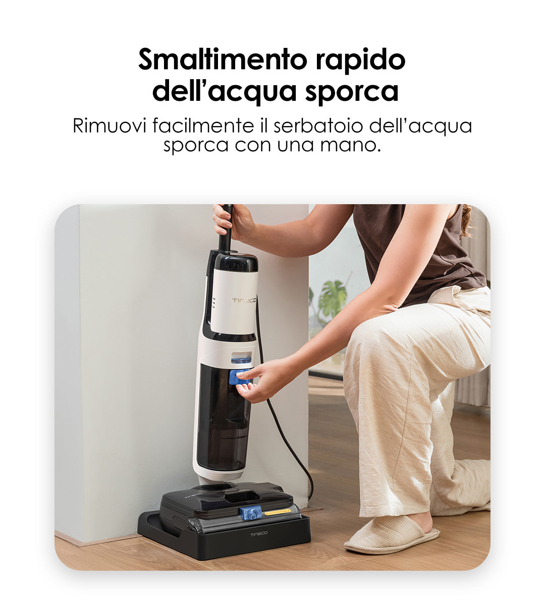 Qui viene illustrato in particolare come utilizzare l'apparecchio: l'impugnatura ergonomica si adatta perfettamente alla mano e riduce l'affaticamento, anche in caso di uso prolungato. Le dimensioni compatte consentono inoltre di riporre facilmente l'apparecchio dopo l'uso, occupando poco spazio.