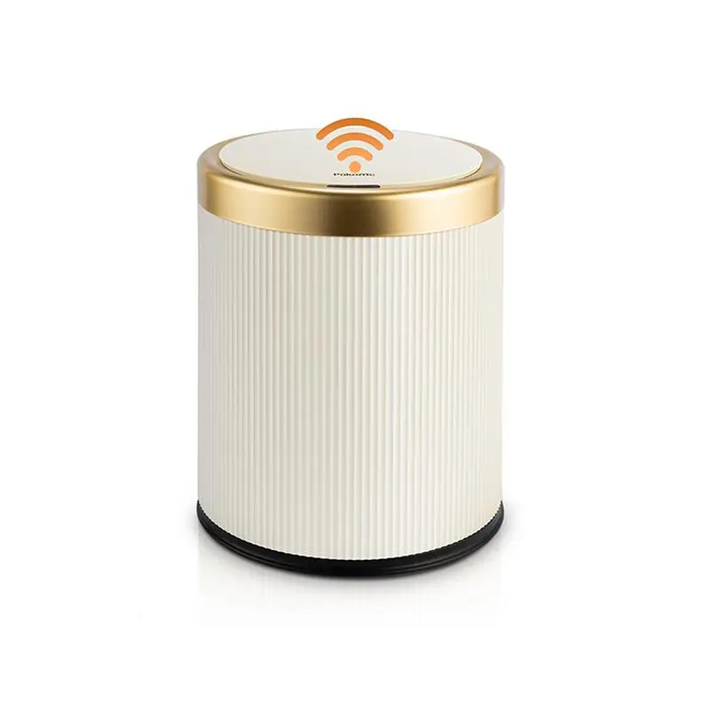Qcncln Smart Induction Waterproof Trash Can for Bathroom, Bedroom, Office Nordic Style, Household Items Saving Space Motion Sensor Multifunctional Home Goods Environmentally Friendly Automatic summerwins