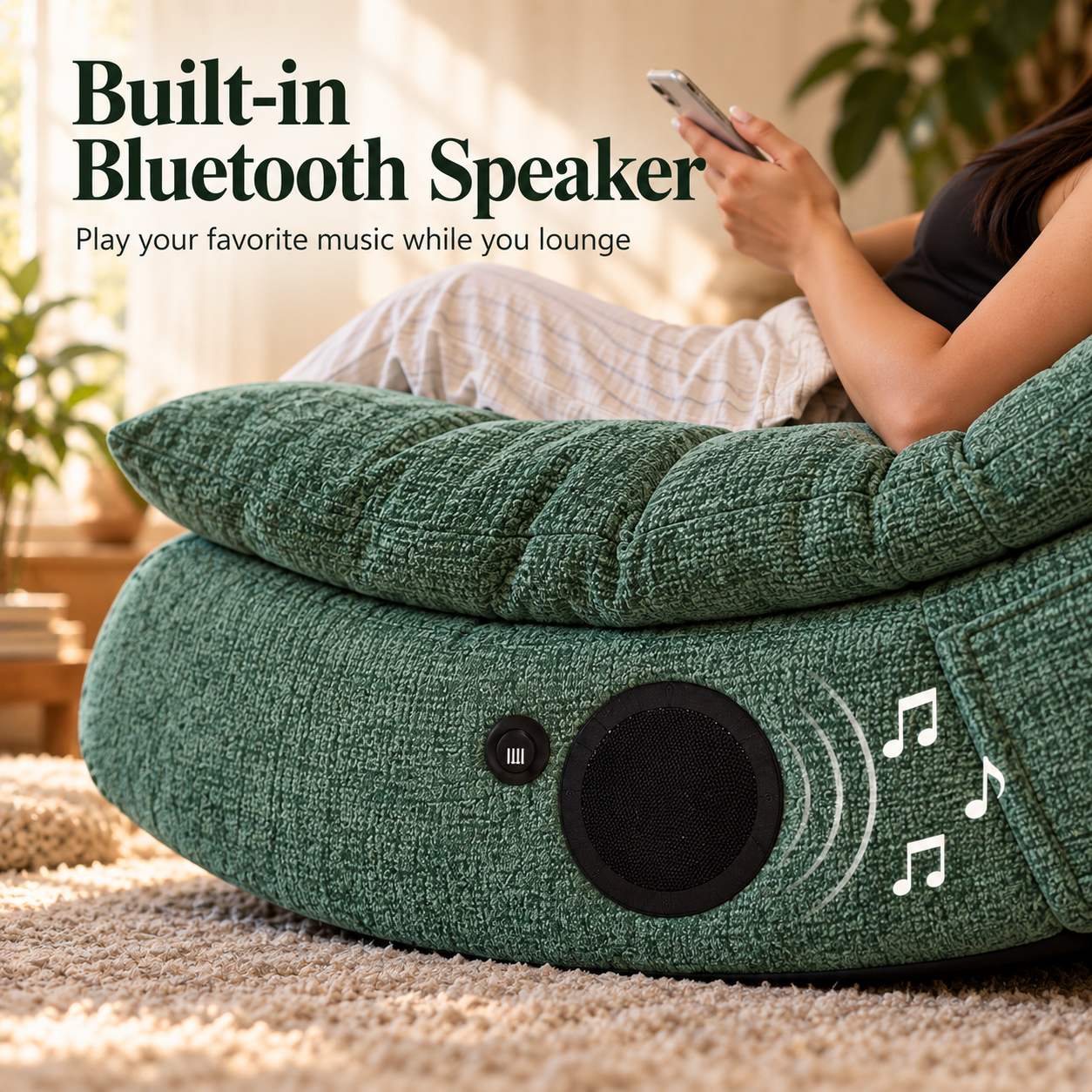 Built-in Bluetooth Speaker and Controls