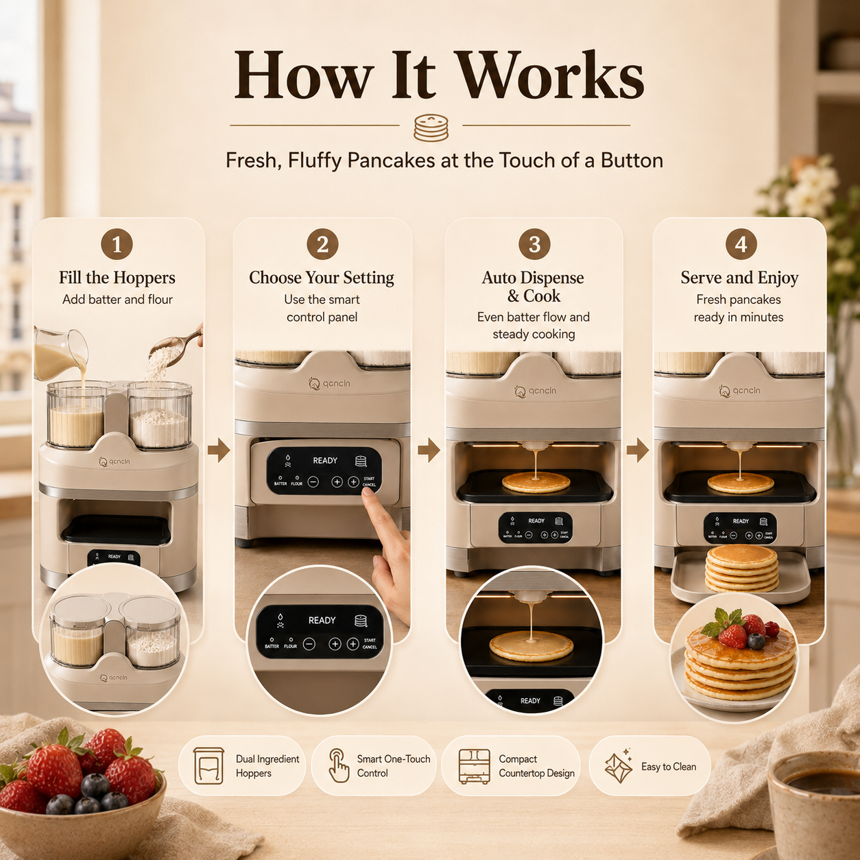 🎉Anniversary Sale - Automatic Smart Pancake Griddle Machine