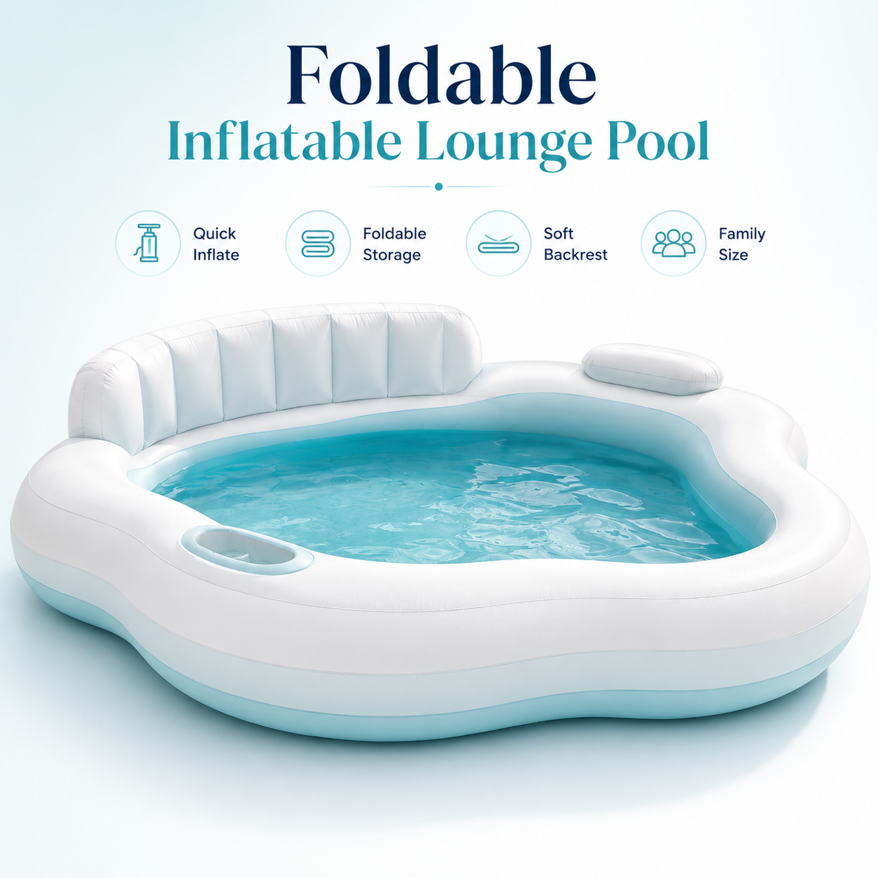 Foldable Inflatable Lounge Pool