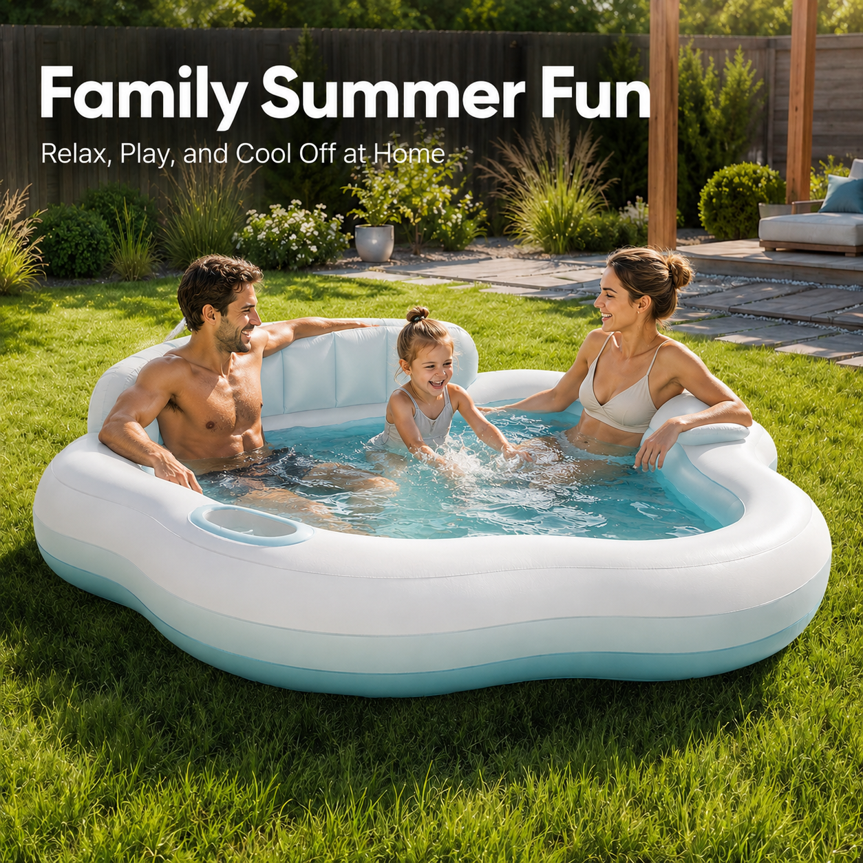 Foldable Inflatable Lounge Pool
