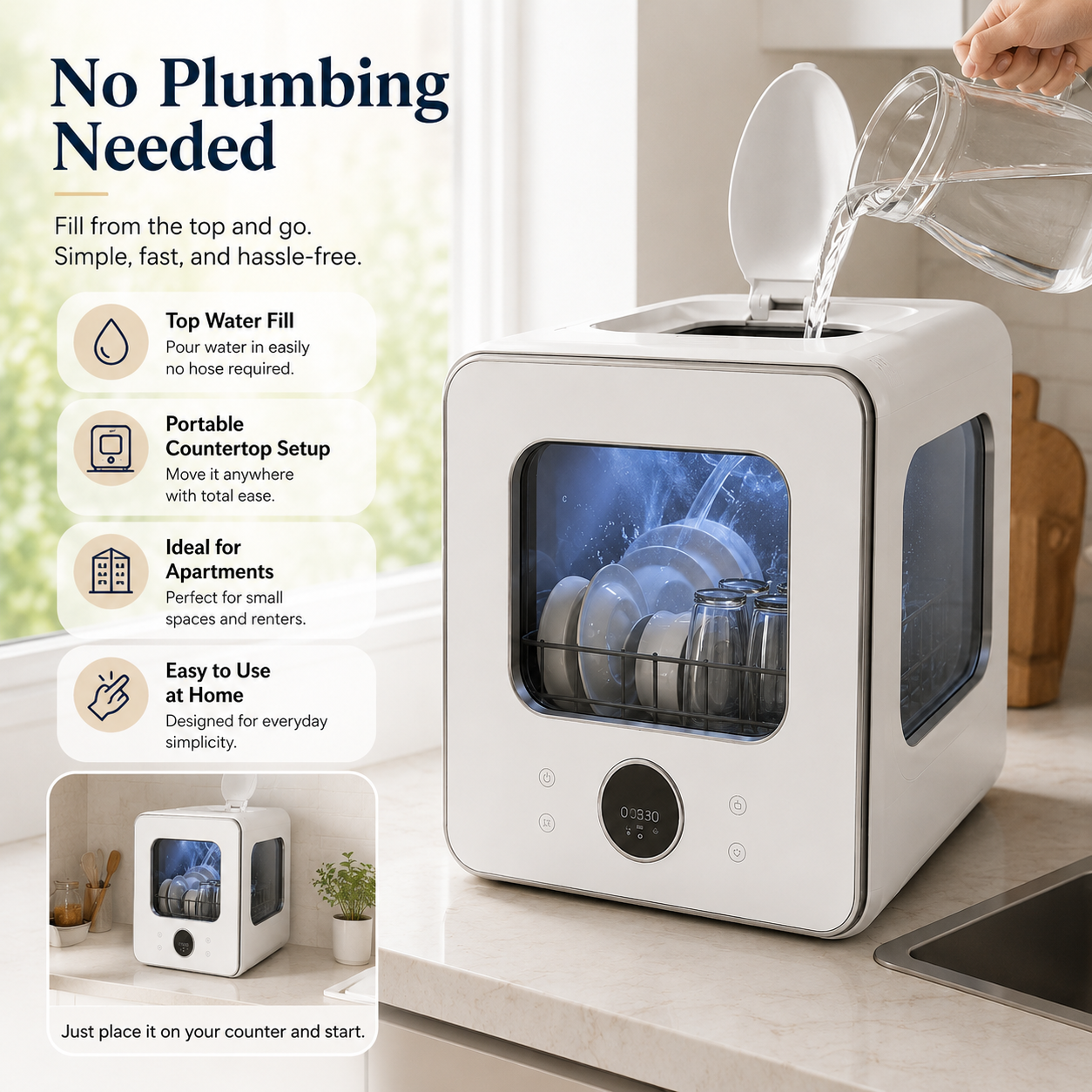 Dishwasher Countertop Compact Countertop