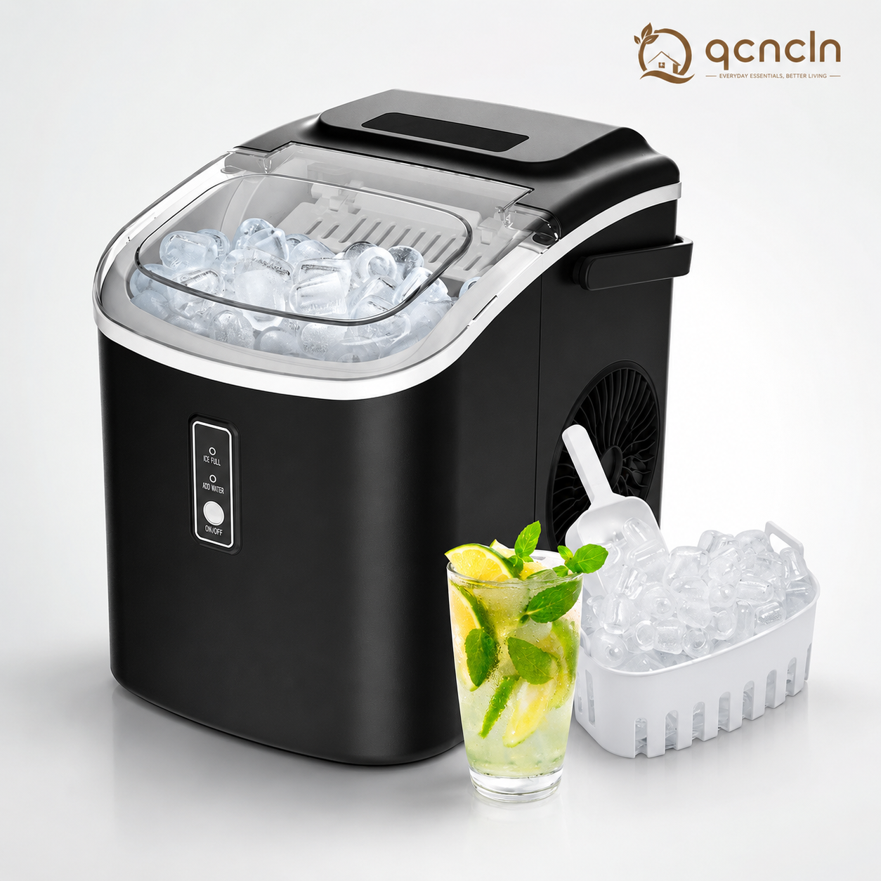 Premium Compact Ice Maker with Fast Cycle & Auto Clean Portable Countertop Ice Machine