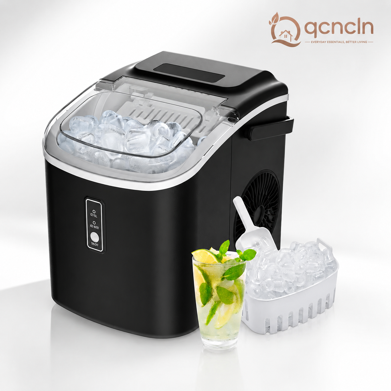 Premium Compact Ice Maker with Fast Cycle & Auto Clean Portable Countertop Ice Machine