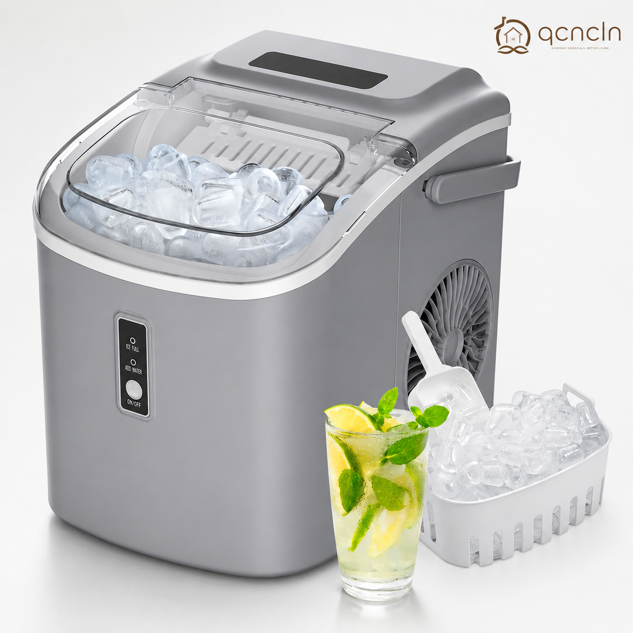 Premium Compact Ice Maker with Fast Cycle & Auto Clean Portable Countertop Ice Machine
